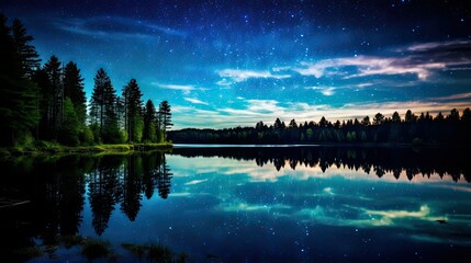 reflection star sky night