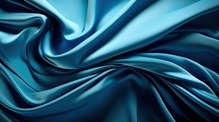 Obraz premium folds wrinkled fabric blue