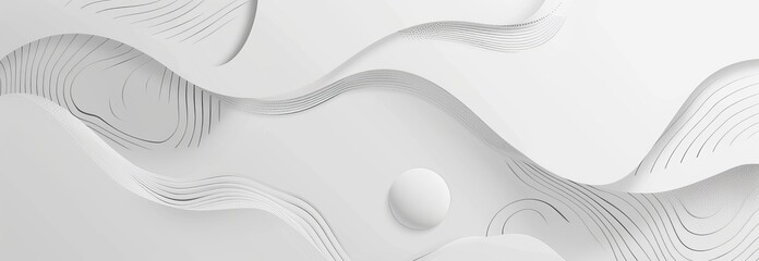 Monochromatic image with flowing lines and a central egg-shaped element creating a calm, fluid texture