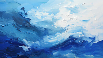 Obraz premium Beautiful Art of White and Blue Brush Stroke Artistic Curvy Acrylic Paint on Background