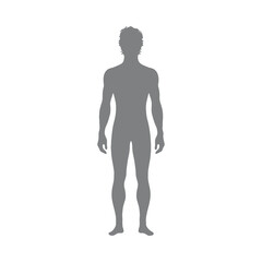 Vector illustration of male silhouette
