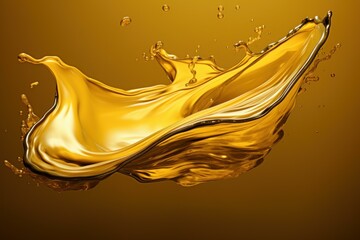 Radiant Splash golden oily. Nature calorie. Generate Ai