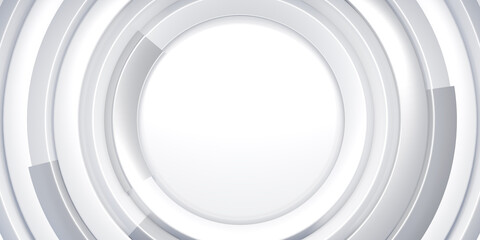 Abstract white concentric circles background