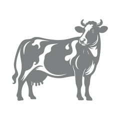 Vector illustration of cow silhouette

