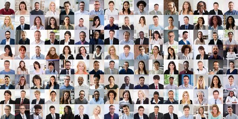 Multi-Collage of People with Business