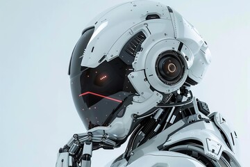 Fototapeta premium 3d rendering ai robot think or compute