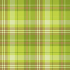 Seamless pattern in fantastic light brown and green colors for plaid, fabric, textile, clothes, tablecloth and other things. Vector image.