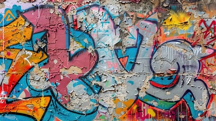 Seamless graffiti pattern. Abstract art, street art culture, and urban design inspiration. 
