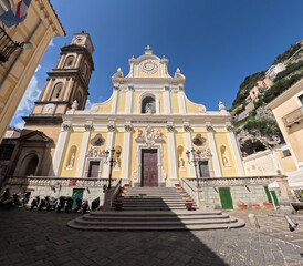 Fototapeta na wymiar The church of a town in Amalfi coast, Italy.