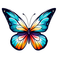 butterfly on a white background ai generated.