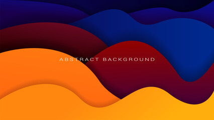 Paper cut concept colorful banner background. Liquid wave pattern. modern light gradient vector illustration.