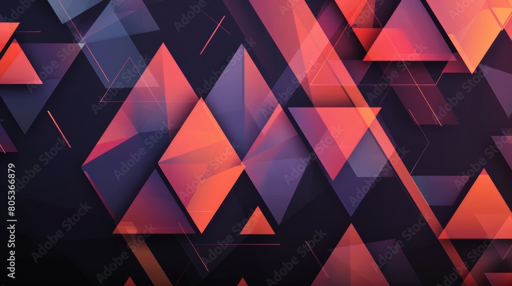 Poster a modern flyer template with a repeating triangle background in modern format