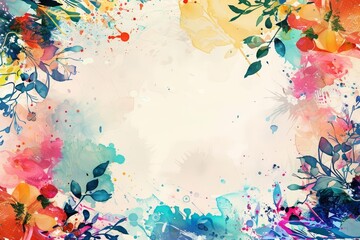 Utilize a creative watercolor template for a technology theme