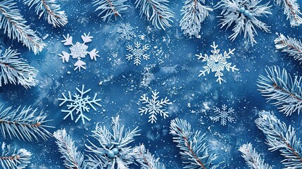 Winter christmas snow pattern wallpaper