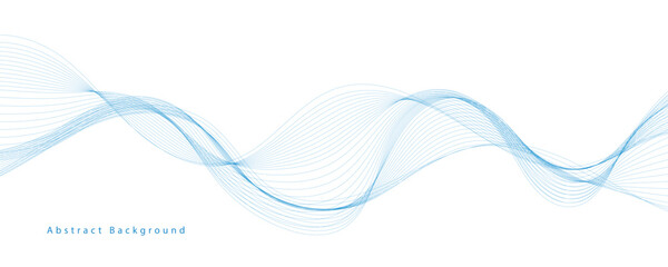 Abstract vector background with blue wavy lines. EPS10