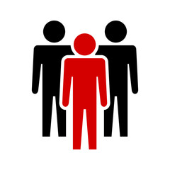 Symbol, ikona ludzi. Plik wektorowy.