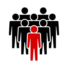 Symbol, ikona ludzi. Plik wektorowy.