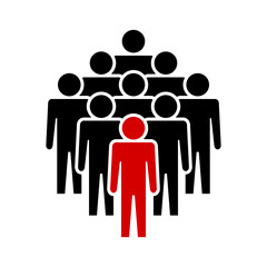 Symbol, ikona ludzi. Plik wektorowy.