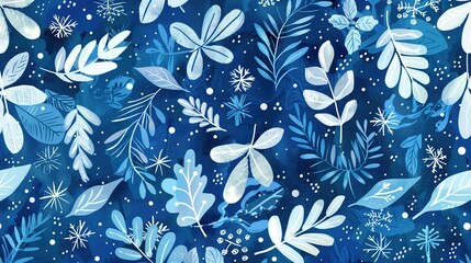 Winter snow pattern wallpaper
