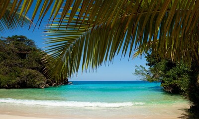 Beautiful tropical beach. Amazing natural scene
