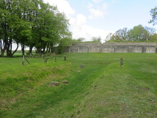 Sanctuaire et ruines gallo-romaines de Champlieu, site antique, Oise, Forêt de Compiègne, Hauts-de-France, France, 