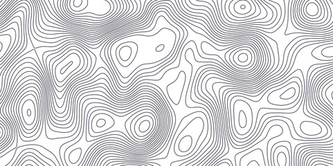 Abstract Black-white background from Ocean topographic. Geographic mountain relief. Topography geography map on white background. 