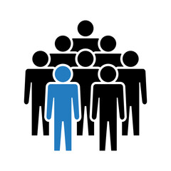 Symbol, ikona ludzi. Plik wektorowy.