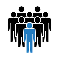 Symbol, ikona ludzi. Plik wektorowy.