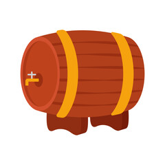 Cold beer icon or sign. Vector flat beer illustration isolated on white background. Alcohol drink pub or bar flat vector