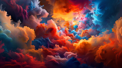 fondo de nubes de colores brillantes y vibrantes cielo nebulosa fondo artístico plantilla para decoración y arte efectos de química wallpaper de magia y fantasía