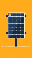 A simple vector illustration of a solar panel.