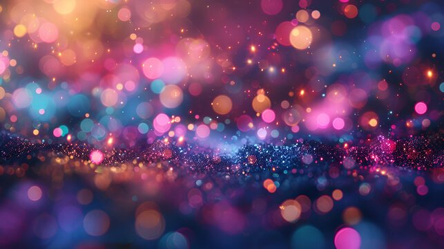 fondo hiperrealista colorido con destellos de luces tonos vibrantes y brillantes colores fuertes plantilla para dise&ntilde;o con reflejos y destellos de luz esparcidas 