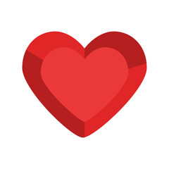 Flat vector illustration of card suits on white background. Casino cards. Card suits Hearts.