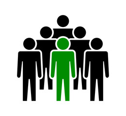 Symbol, ikona ludzi. Plik wektorowy.