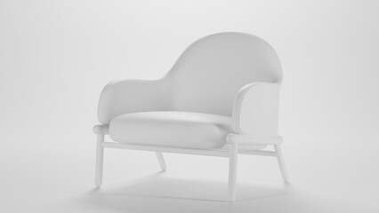 Fototapeta premium Modern design single sofa premium photo 3d render