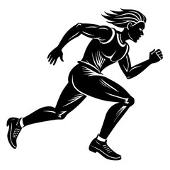 silhouette of a person running