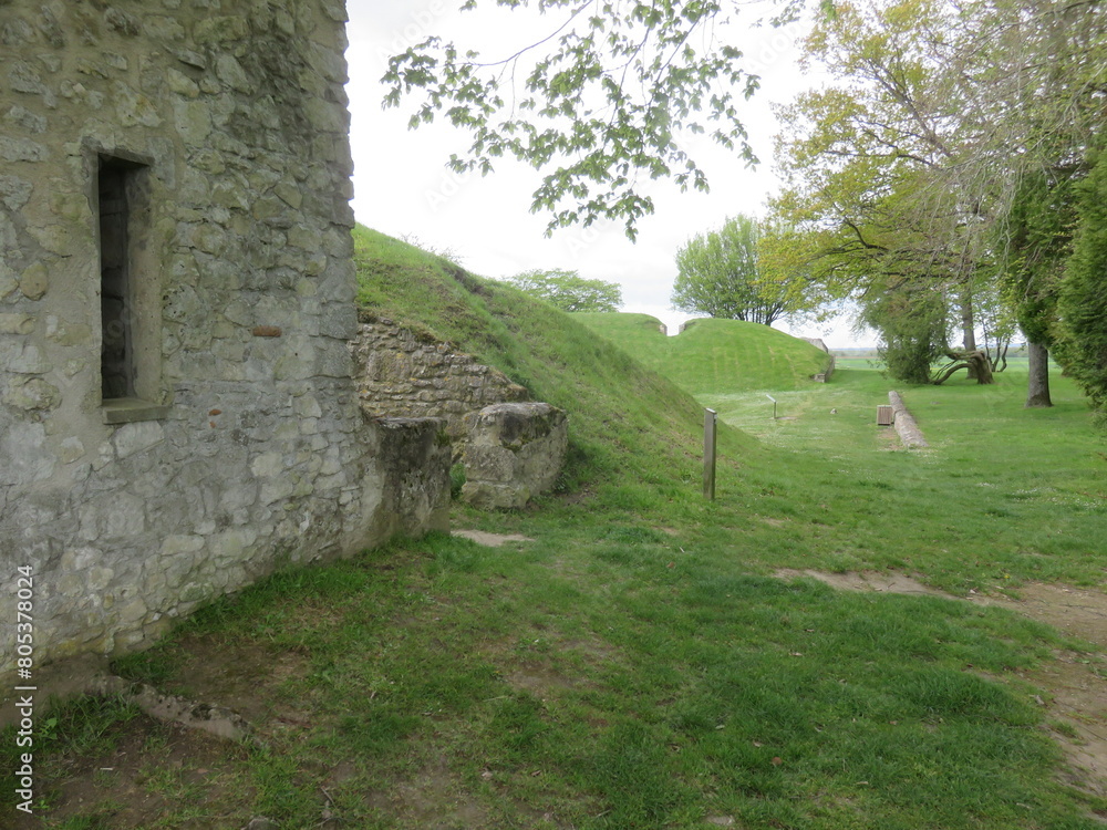 Wall mural sanctuaire et ruines gallo-romaines de champlieu, site antique, oise, forêt de compiègne, hauts-de-f