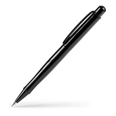 pen isolated on white background, black ball pen isolated on white background generative AI