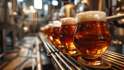 Explore local brewery sample handcrafted beers and learn about brewing process. Concept Craft Beer Tasting, Brewery Tour, Handcrafted Brews, Beer-Making Process, Local Brewery Visit