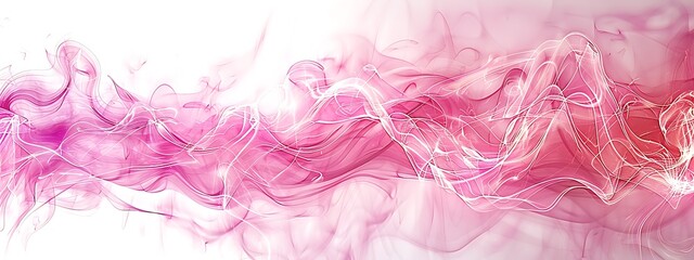 Fototapeta premium Pink Electricity Isolated on White Background 