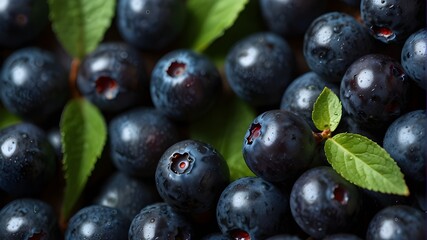 blueberries on a branch