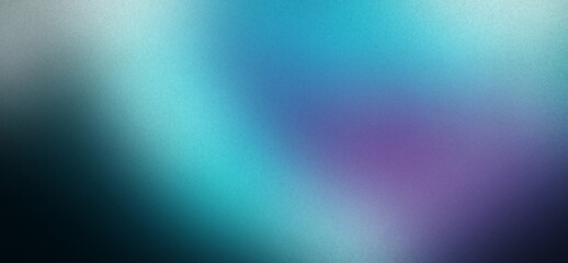 plantilla abstracto, con textura gradiente, con ruido, azul, turquesa, morado, negro,grunge,  degradado, brillante, con resplandor, muro, sitio web, redes, digital, portada, banner, - obrazy, fototapety, plakaty