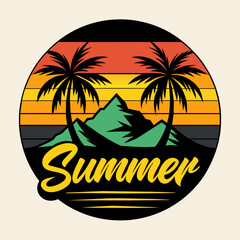  Summer vibes vector illustration. This is an editable file.