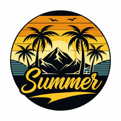  Summer vibes vector illustration. This is an editable file.