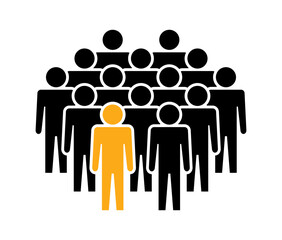 Symbol, ikona ludzi. Plik wektorowy.