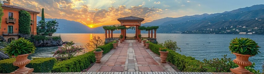 Sunset View from Lakeside Gazebo