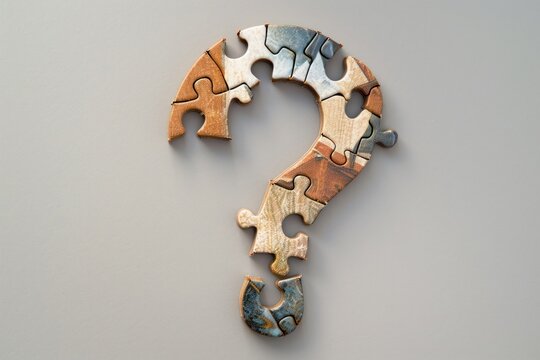 Puzzle Piece Shaped Like a Question Mark