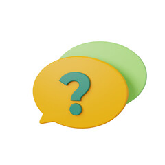 question 3d render icon