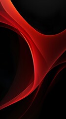 Black background wallpaper for phone with abstract red waves