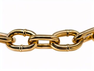 A gold chain with two links.